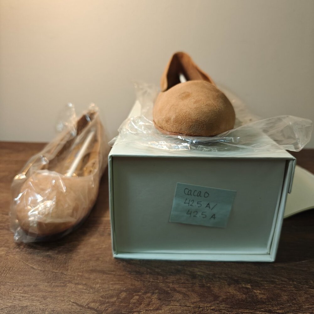 Margaux Flats in Beige Suede